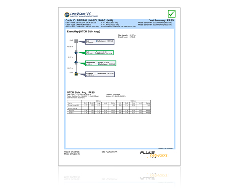LinkWare™ PC 케이블 테스트 관리 소프트웨어